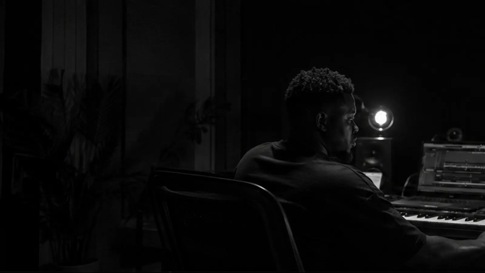 The studio, mid-session